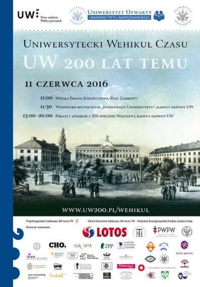 plakat wydarzenia, widoczny adres: www.uw200.pl/wehikul 